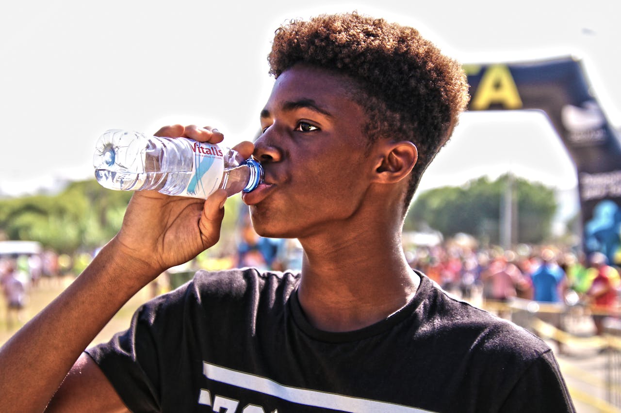 Man Drinking Water